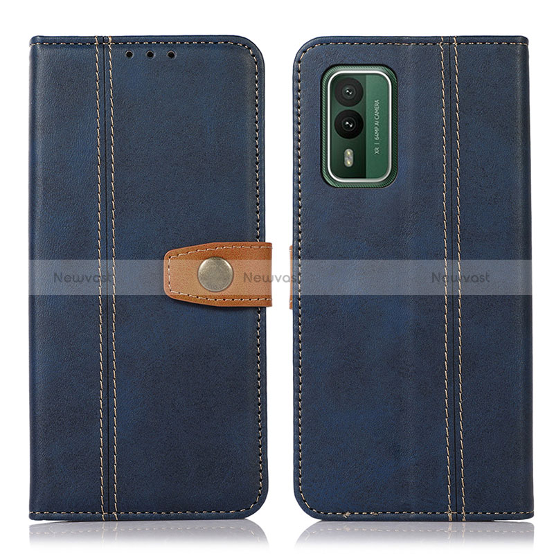 Leather Case Stands Flip Cover Holder M16L for Nokia XR21 Blue