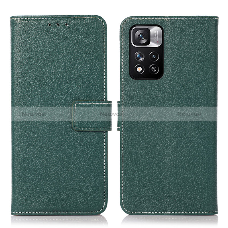 Leather Case Stands Flip Cover Holder M16L for Xiaomi Poco X4 NFC Green