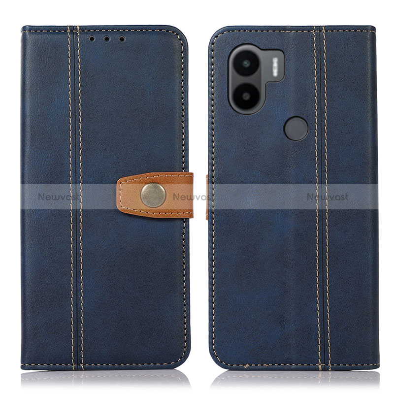 Leather Case Stands Flip Cover Holder M16L for Xiaomi Redmi A1 Plus Blue