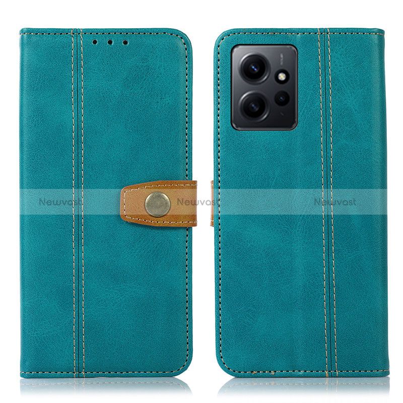 Leather Case Stands Flip Cover Holder M16L for Xiaomi Redmi Note 12 4G Green