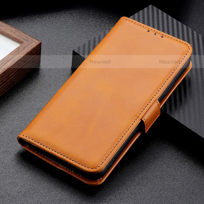 Leather Case Stands Flip Cover Holder M17L for Samsung Galaxy S21 FE 5G Yellow