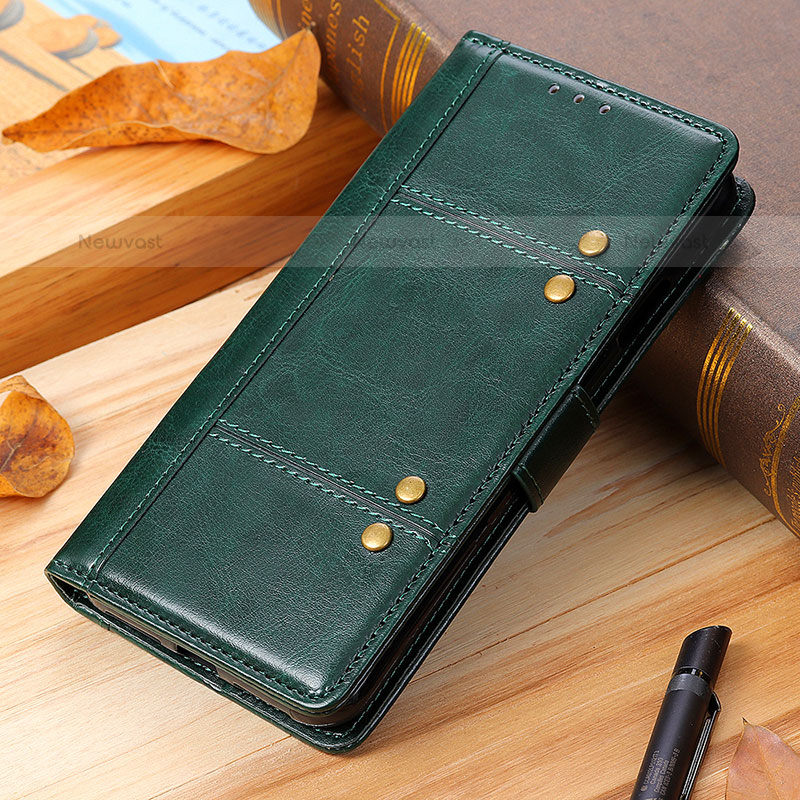 Leather Case Stands Flip Cover Holder M19L for Samsung Galaxy S22 5G Green