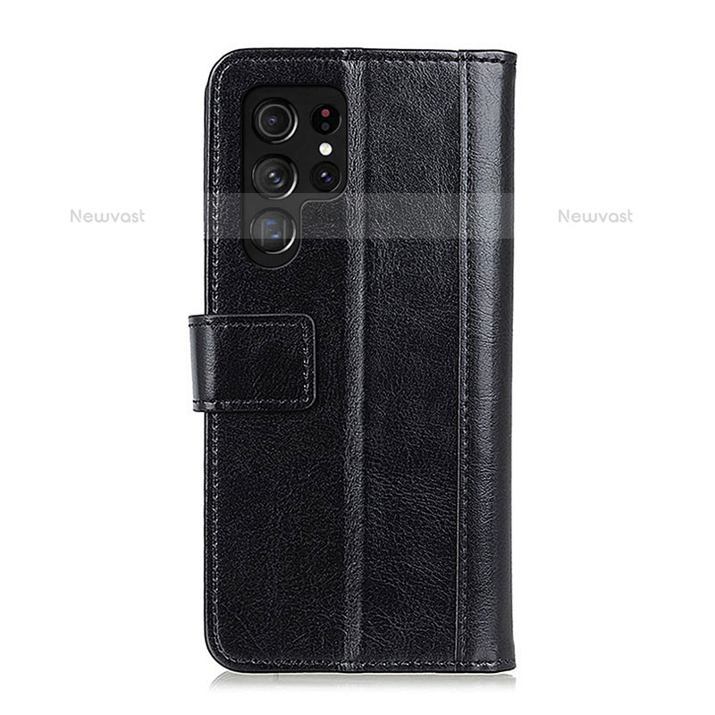 Leather Case Stands Flip Cover Holder M19L for Samsung Galaxy S23 Ultra 5G