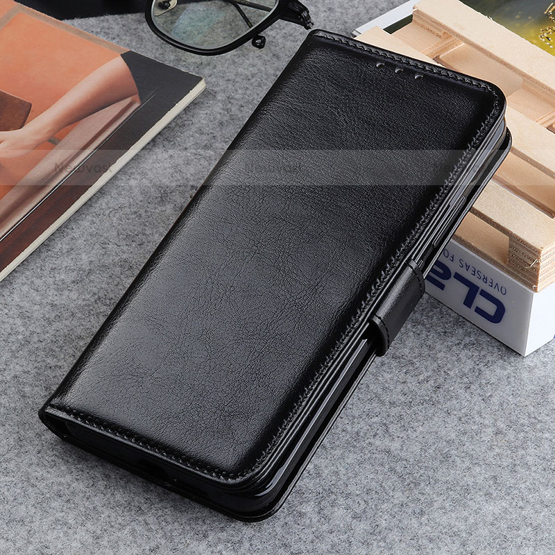 Leather Case Stands Flip Cover Holder M20L for Samsung Galaxy S23 Ultra 5G Black