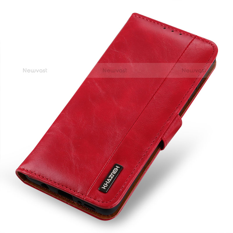 Leather Case Stands Flip Cover Holder M25L for Samsung Galaxy S23 5G Red