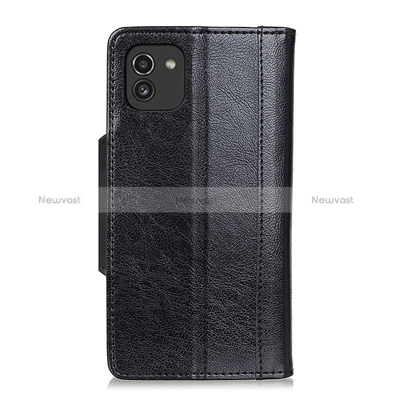 Leather Case Stands Flip Cover Holder ML1 for Samsung Galaxy A03