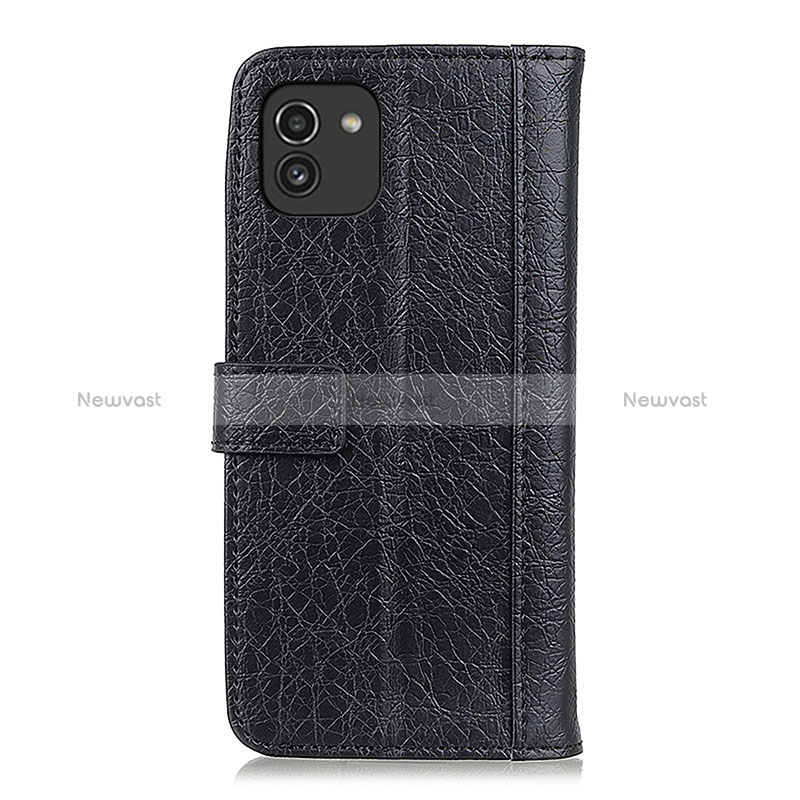 Leather Case Stands Flip Cover Holder ML10 for Samsung Galaxy A03