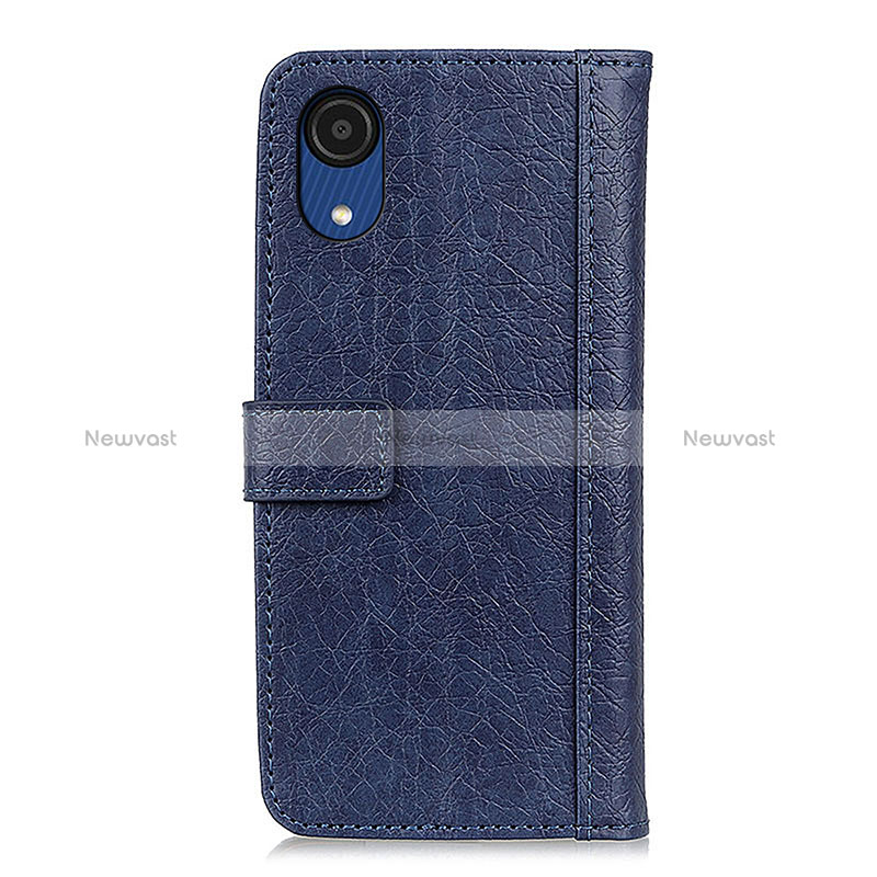 Leather Case Stands Flip Cover Holder ML10 for Samsung Galaxy A03 Core