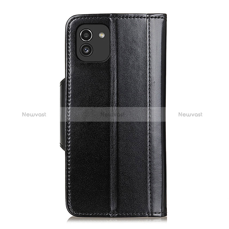 Leather Case Stands Flip Cover Holder ML13 for Samsung Galaxy A03