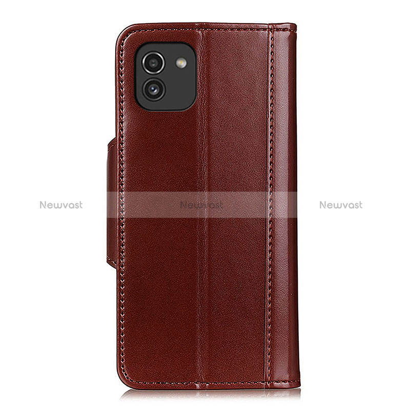 Leather Case Stands Flip Cover Holder ML13 for Samsung Galaxy A03