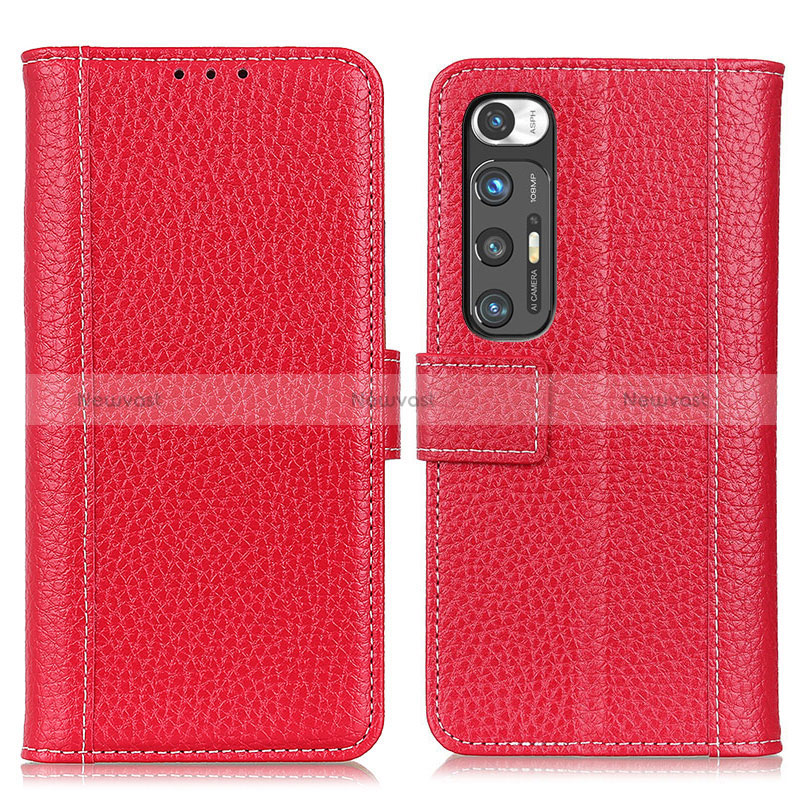 Leather Case Stands Flip Cover Holder ML14 for Xiaomi Mi 10S 5G Red