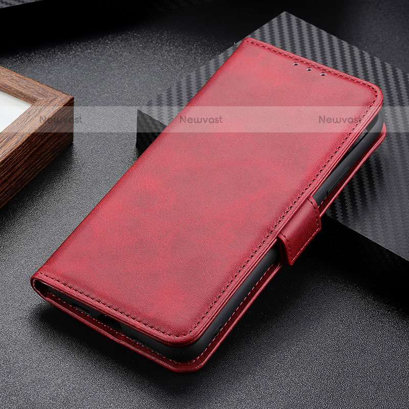 Leather Case Stands Flip Cover Holder ML15 for Samsung Galaxy M33 5G Red