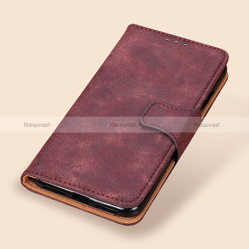 Leather Case Stands Flip Cover Holder ML3 for Huawei Nova 8i Purple