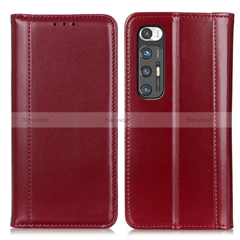 Leather Case Stands Flip Cover Holder ML5 for Xiaomi Mi 10S 5G Red