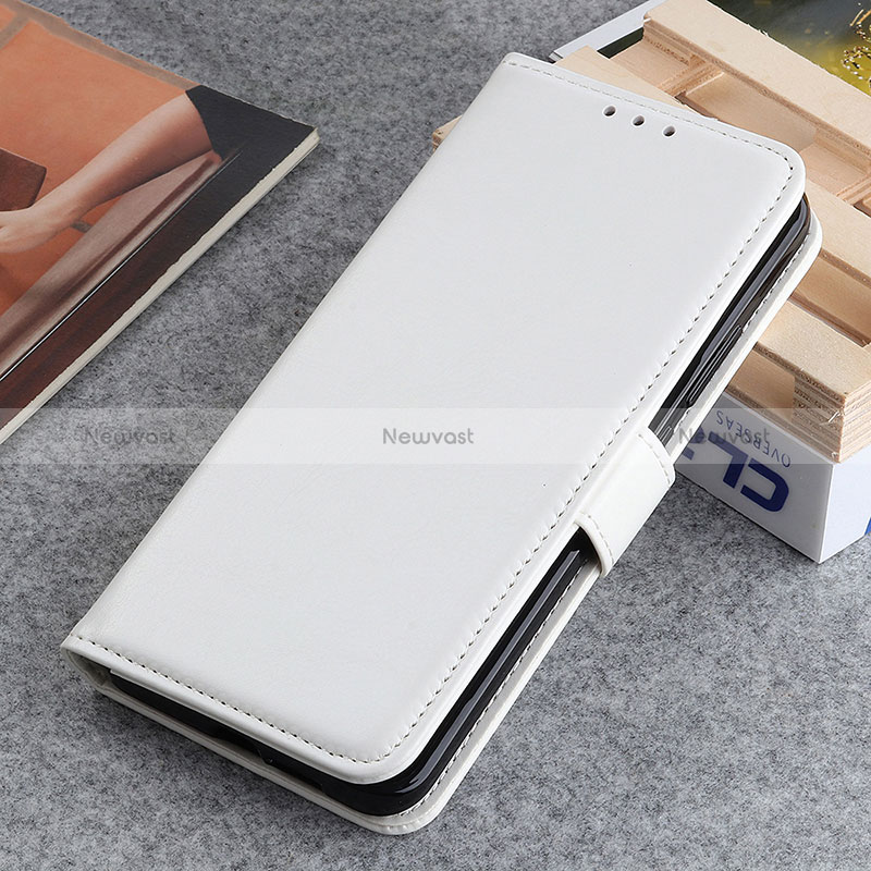 Leather Case Stands Flip Cover Holder ML7 for Huawei Honor 50 Lite White