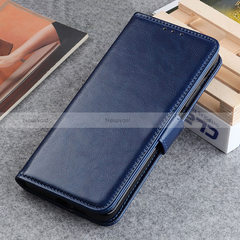 Leather Case Stands Flip Cover Holder ML7 for Huawei Honor X6 5G Blue