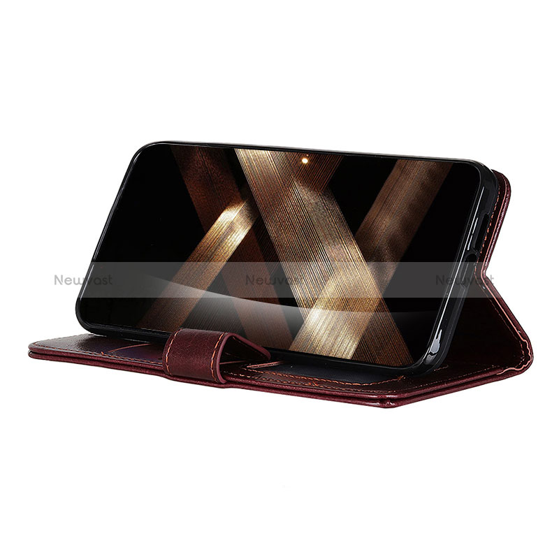 Leather Case Stands Flip Cover Holder ML7 for Motorola Moto G54 5G