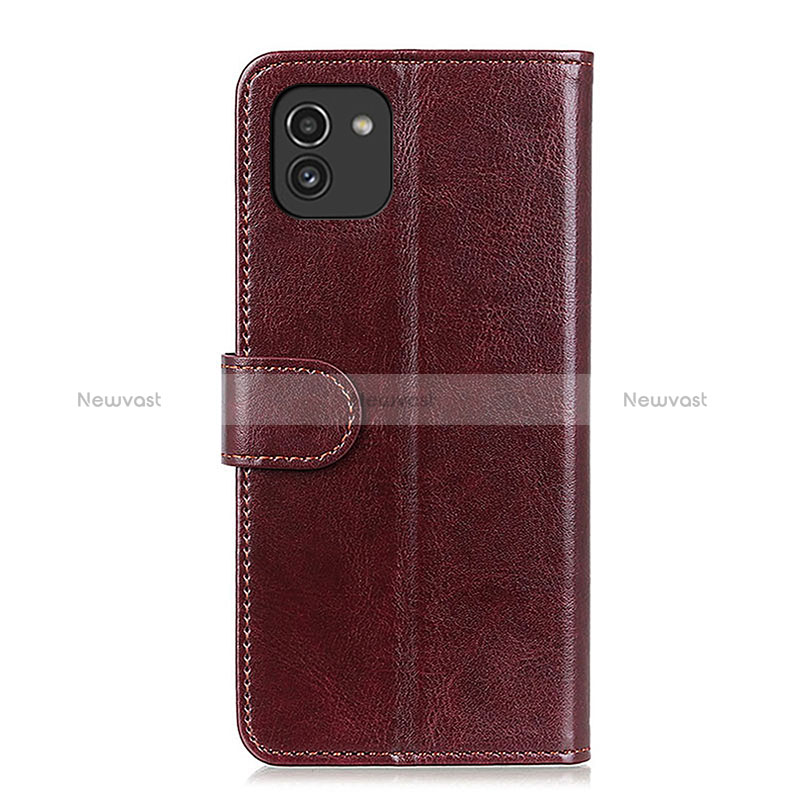 Leather Case Stands Flip Cover Holder ML7 for Samsung Galaxy A03