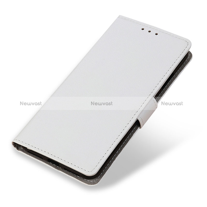 Leather Case Stands Flip Cover Holder ML8 for Samsung Galaxy A03 Core White