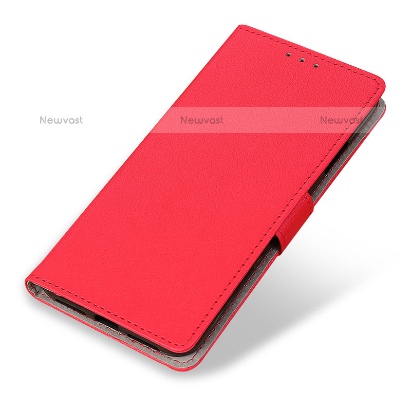 Leather Case Stands Flip Cover Holder ML8 for Samsung Galaxy M53 5G Red