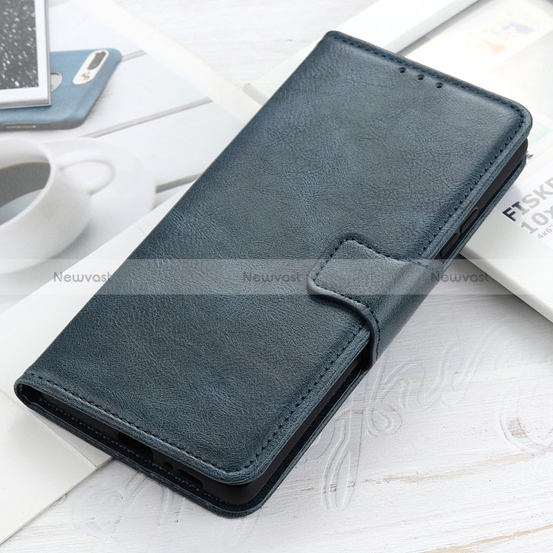 Leather Case Stands Flip Cover Holder ML9 for Realme 9 4G Blue