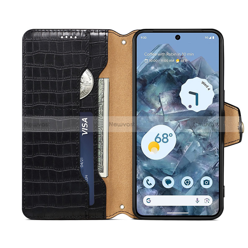 Leather Case Stands Flip Cover Holder MT1 for Google Pixel 8 Pro 5G