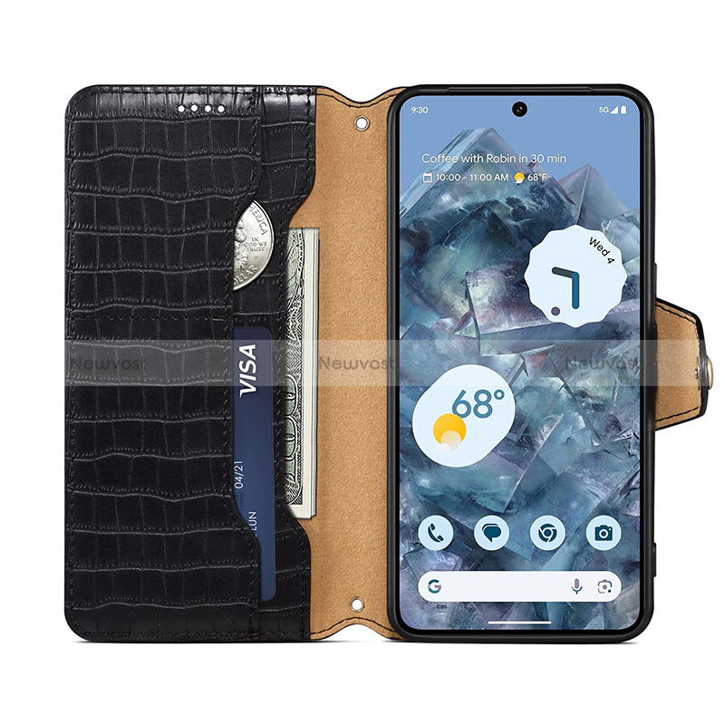 Leather Case Stands Flip Cover Holder MT5 for Google Pixel 8 Pro 5G