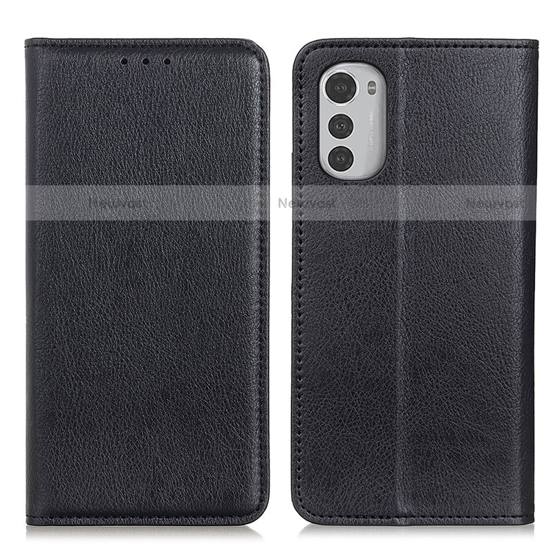 Leather Case Stands Flip Cover Holder N01P for Motorola Moto E32