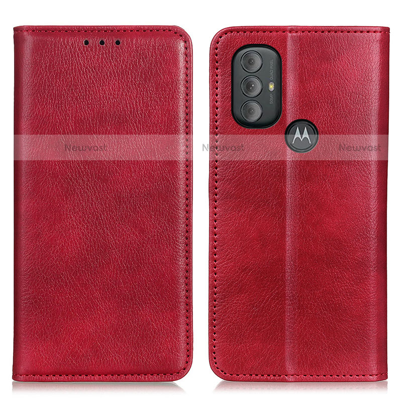 Leather Case Stands Flip Cover Holder N01P for Motorola Moto G Play (2023)