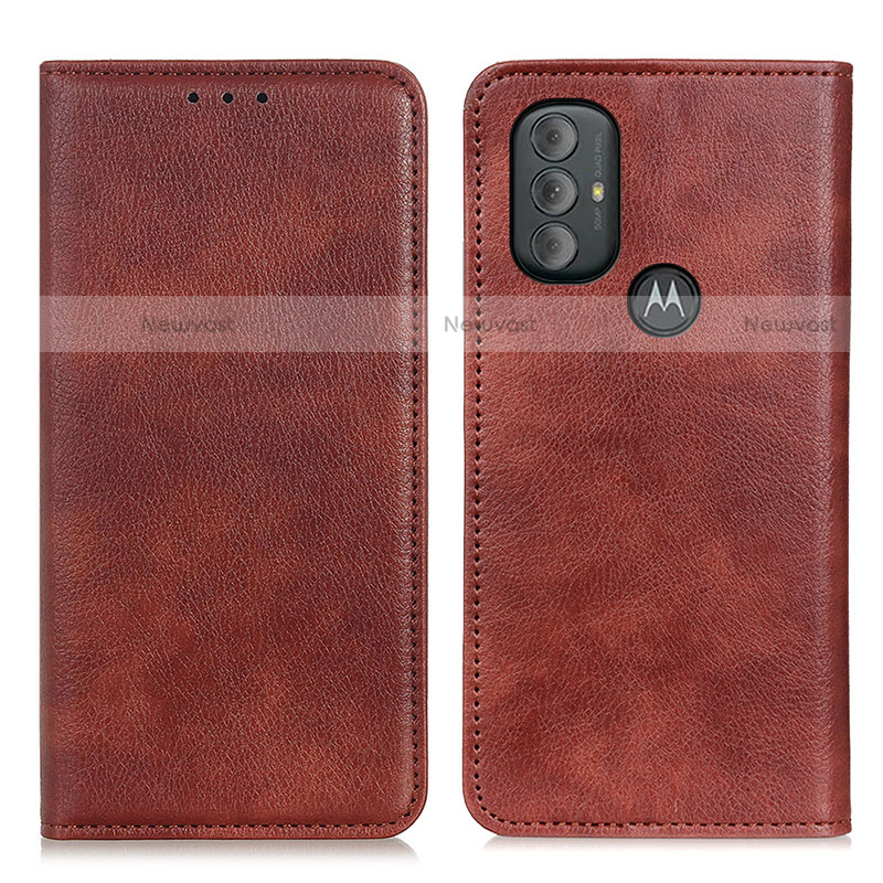 Leather Case Stands Flip Cover Holder N01P for Motorola Moto G Play (2023)