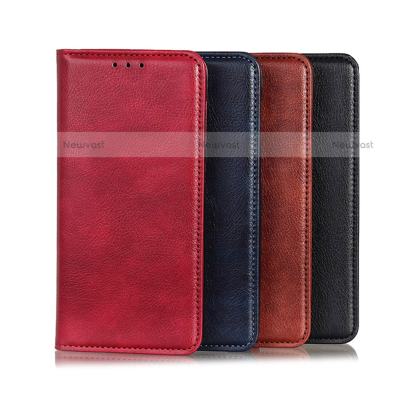 Leather Case Stands Flip Cover Holder N01P for Motorola Moto G Play (2023)