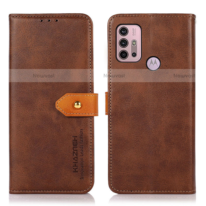 Leather Case Stands Flip Cover Holder N01P for Motorola Moto G20