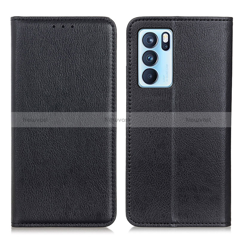 Leather Case Stands Flip Cover Holder N01P for Oppo Reno6 Pro 5G India