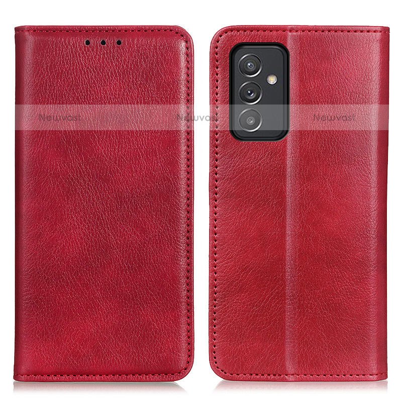 Leather Case Stands Flip Cover Holder N01P for Samsung Galaxy Quantum2 5G Red