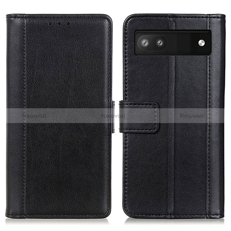 Leather Case Stands Flip Cover Holder N02P for Google Pixel 7a 5G