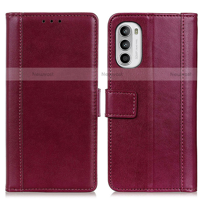 Leather Case Stands Flip Cover Holder N02P for Motorola Moto Edge (2022) 5G