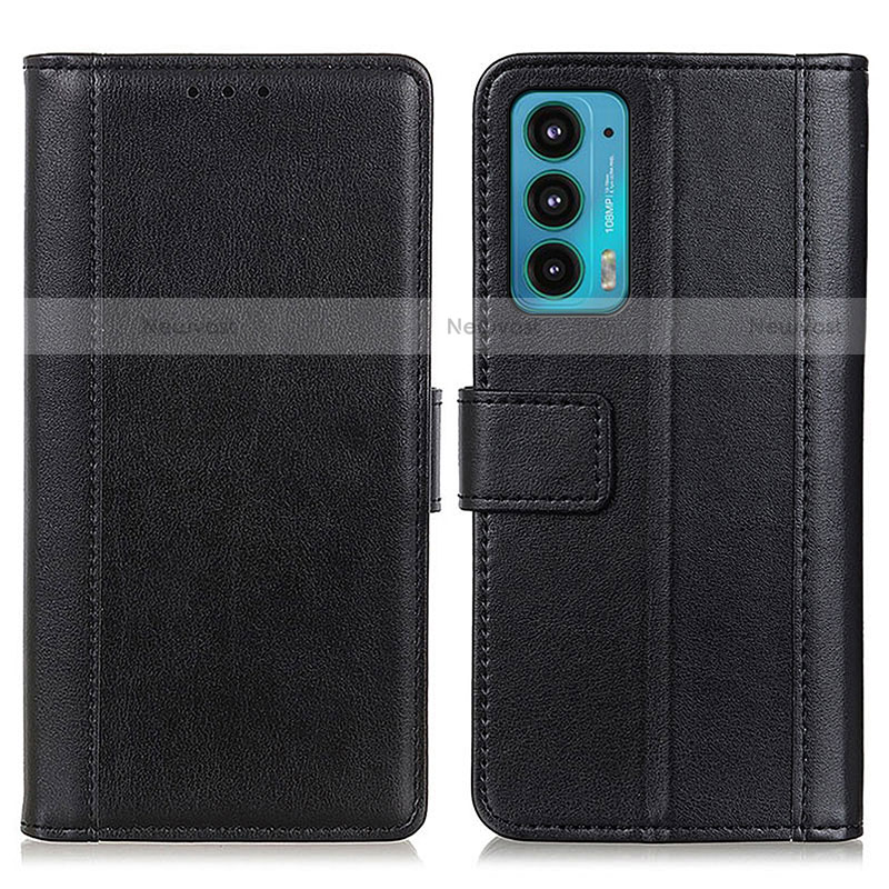 Leather Case Stands Flip Cover Holder N02P for Motorola Moto Edge Lite 5G