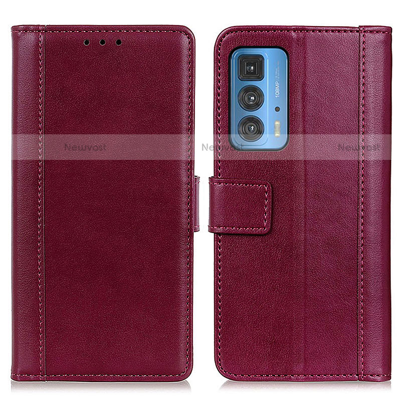 Leather Case Stands Flip Cover Holder N02P for Motorola Moto Edge S Pro 5G