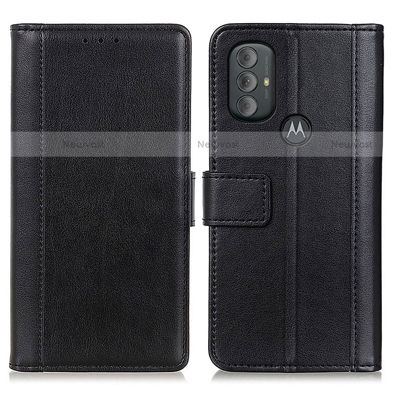 Leather Case Stands Flip Cover Holder N02P for Motorola Moto G Play (2023)