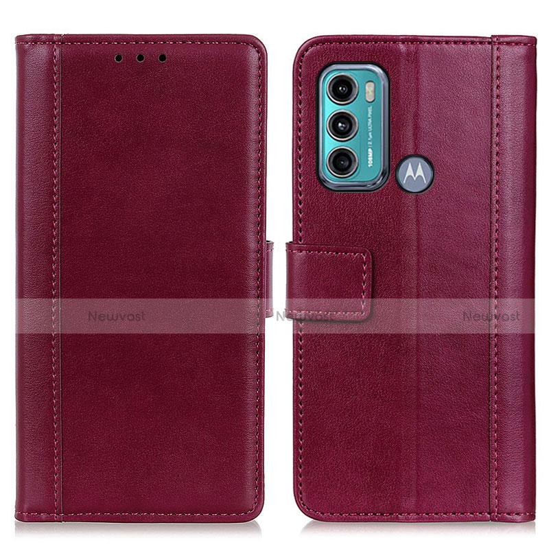 Leather Case Stands Flip Cover Holder N02P for Motorola Moto G40 Fusion