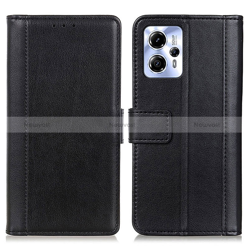 Leather Case Stands Flip Cover Holder N02P for Motorola Moto G53 5G