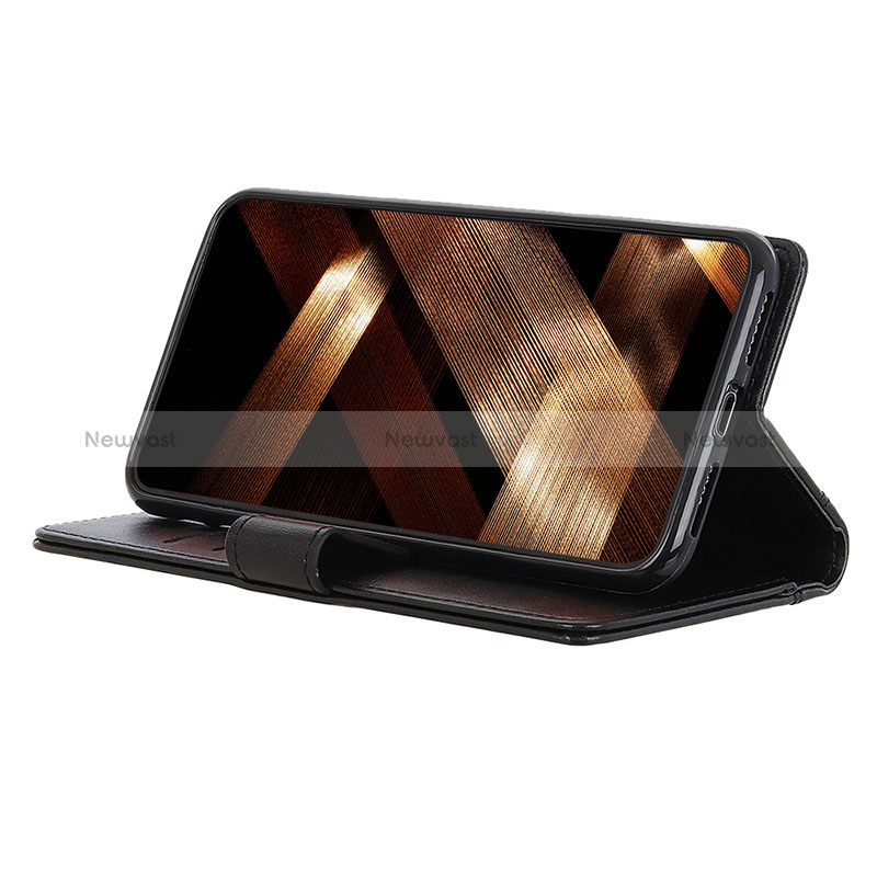 Leather Case Stands Flip Cover Holder N02P for Motorola Moto G53j 5G
