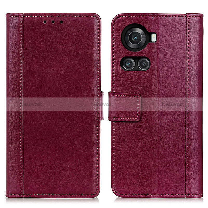 Leather Case Stands Flip Cover Holder N02P for OnePlus 10R 5G