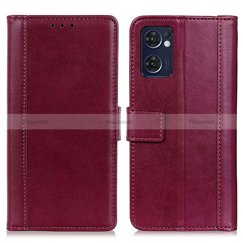 Leather Case Stands Flip Cover Holder N02P for OnePlus Nord CE 2 5G