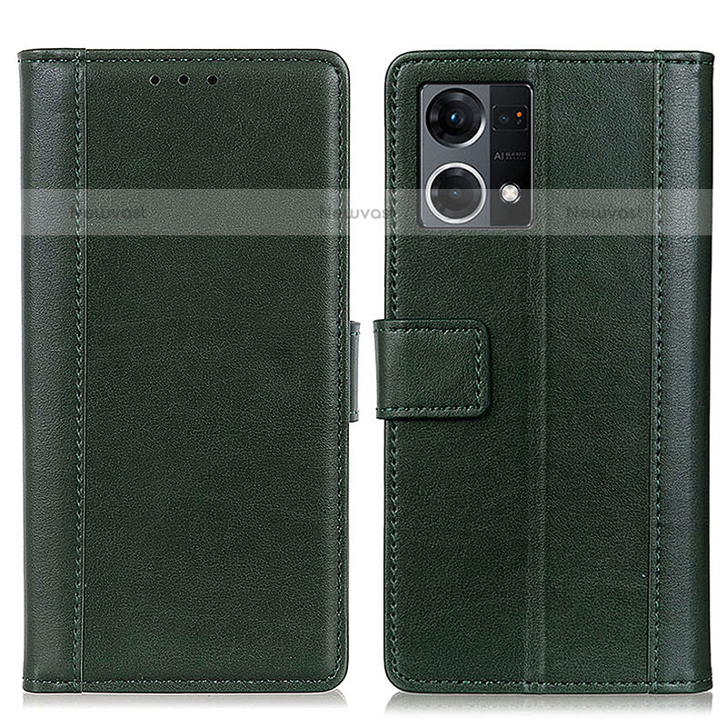 Leather Case Stands Flip Cover Holder N02P for Oppo F21 Pro 4G