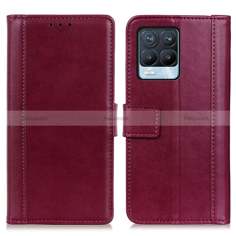 Leather Case Stands Flip Cover Holder N02P for Realme 8 Pro