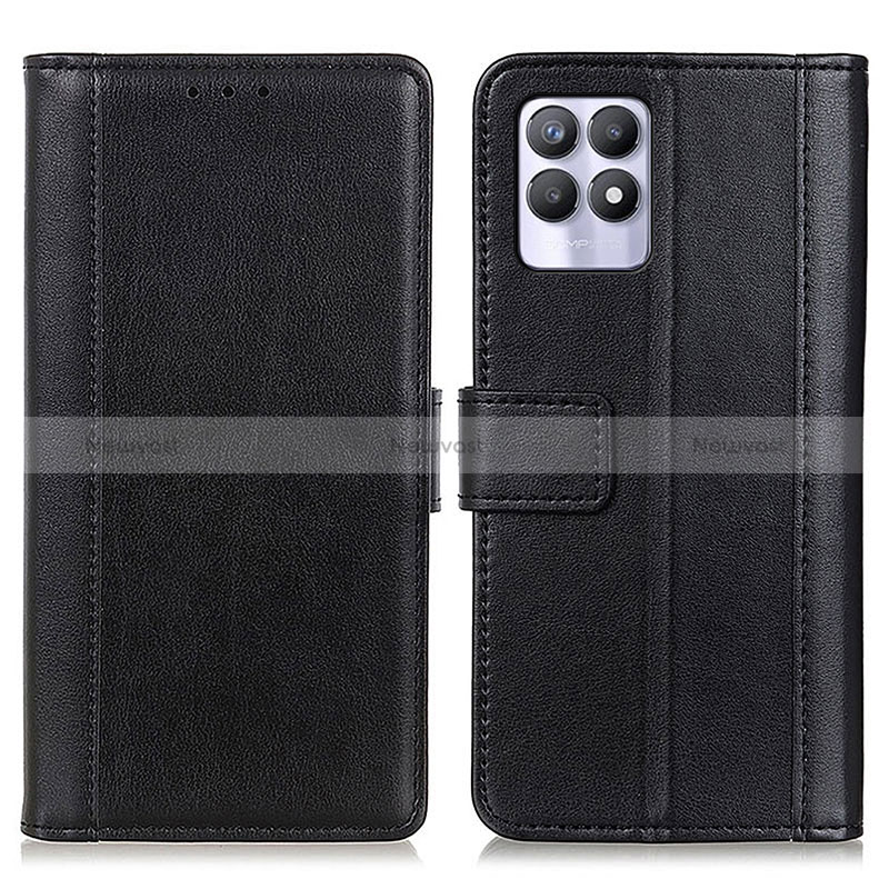 Leather Case Stands Flip Cover Holder N02P for Realme 8i