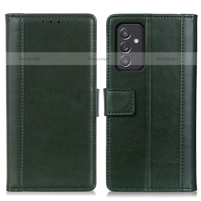 Leather Case Stands Flip Cover Holder N02P for Samsung Galaxy Quantum2 5G Green