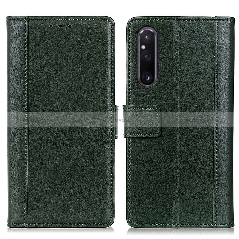 Leather Case Stands Flip Cover Holder N02P for Sony Xperia 1 V