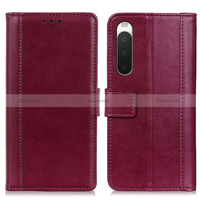 Leather Case Stands Flip Cover Holder N02P for Sony Xperia 10 IV